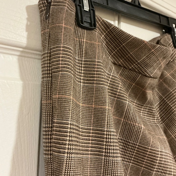 Premise Houndstooth Size 6 Brown side zipper pants straight leg - Picture 6 of 6